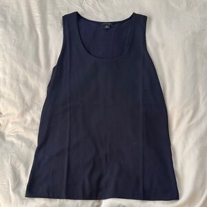 Ann Taylor Navy Scoop Neck Tank Top